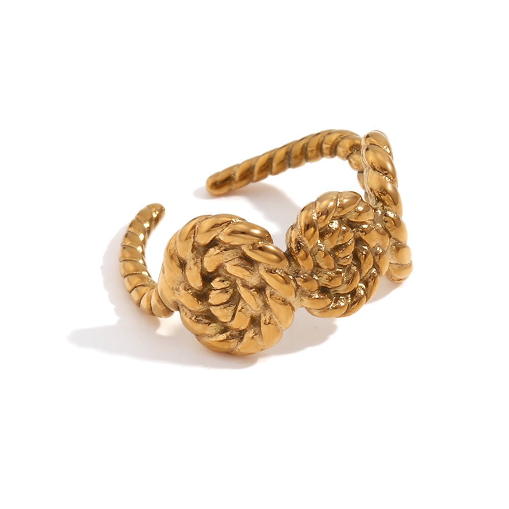 Vintage Twisted Spiral Shell Pendant Necklace for Women in Stainless Steel with 18K Gold Plating Geometric Design