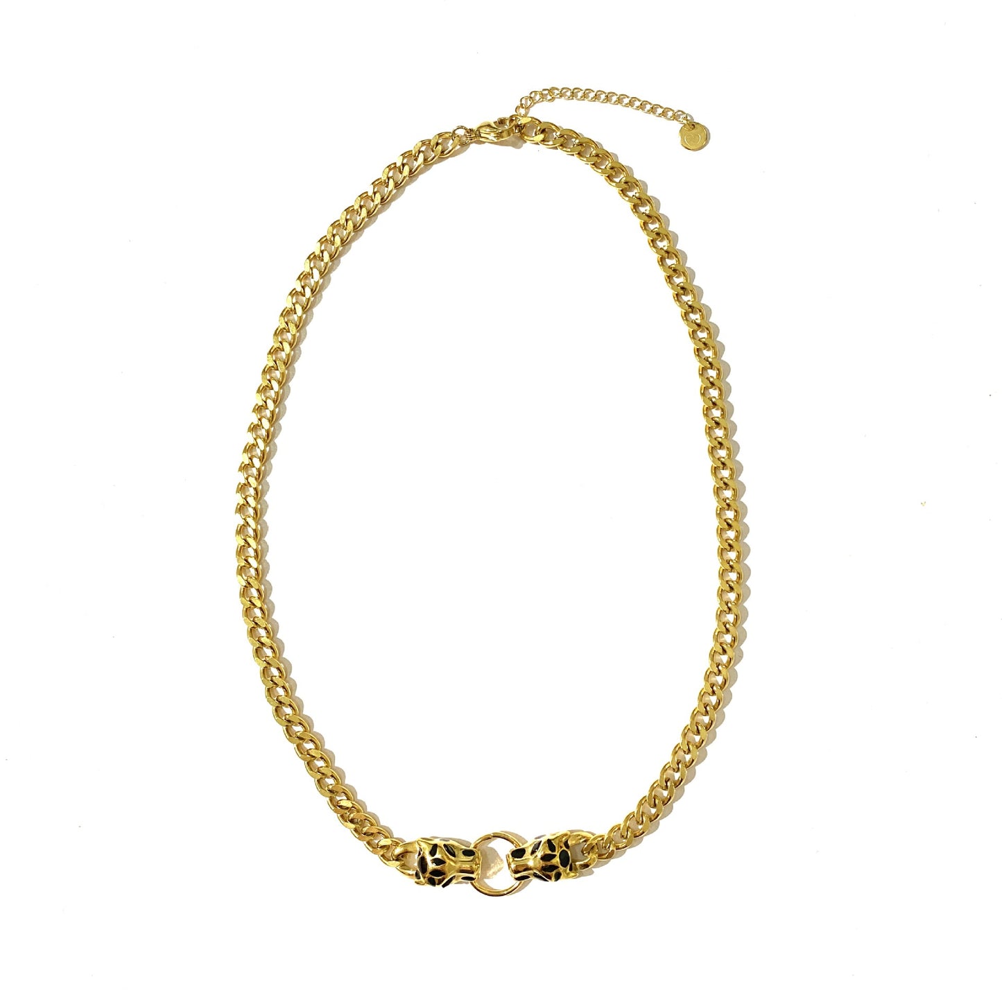 Hip-hop Vintage Leopard Animal Stainless Steel Snake Chain Necklace