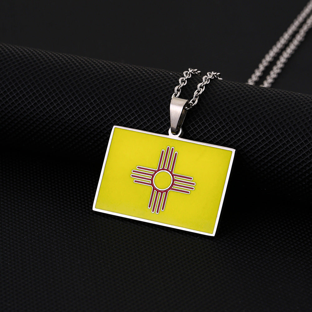 Collar de Acero Inoxidable Minimalista Geométrico con Acabado al Vacío para Uso Informal y Casual de Negocios Unisex