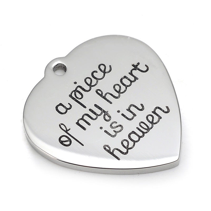Colgante de corazón de acero inoxidable