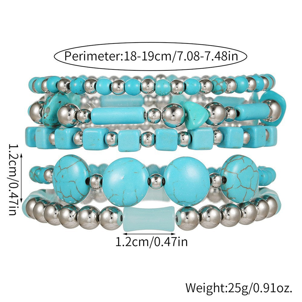Elegant Crystal Faceted Letter Stretch Bracelet Unisex Glass Beaded Friendship Bangle