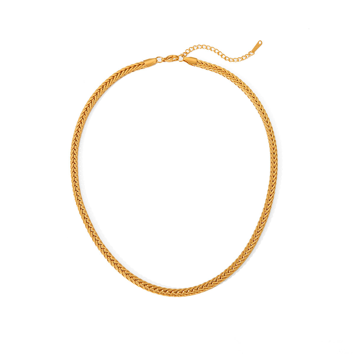 Collana geometrica in acciaio inossidabile placcato oro 18 carati per donna