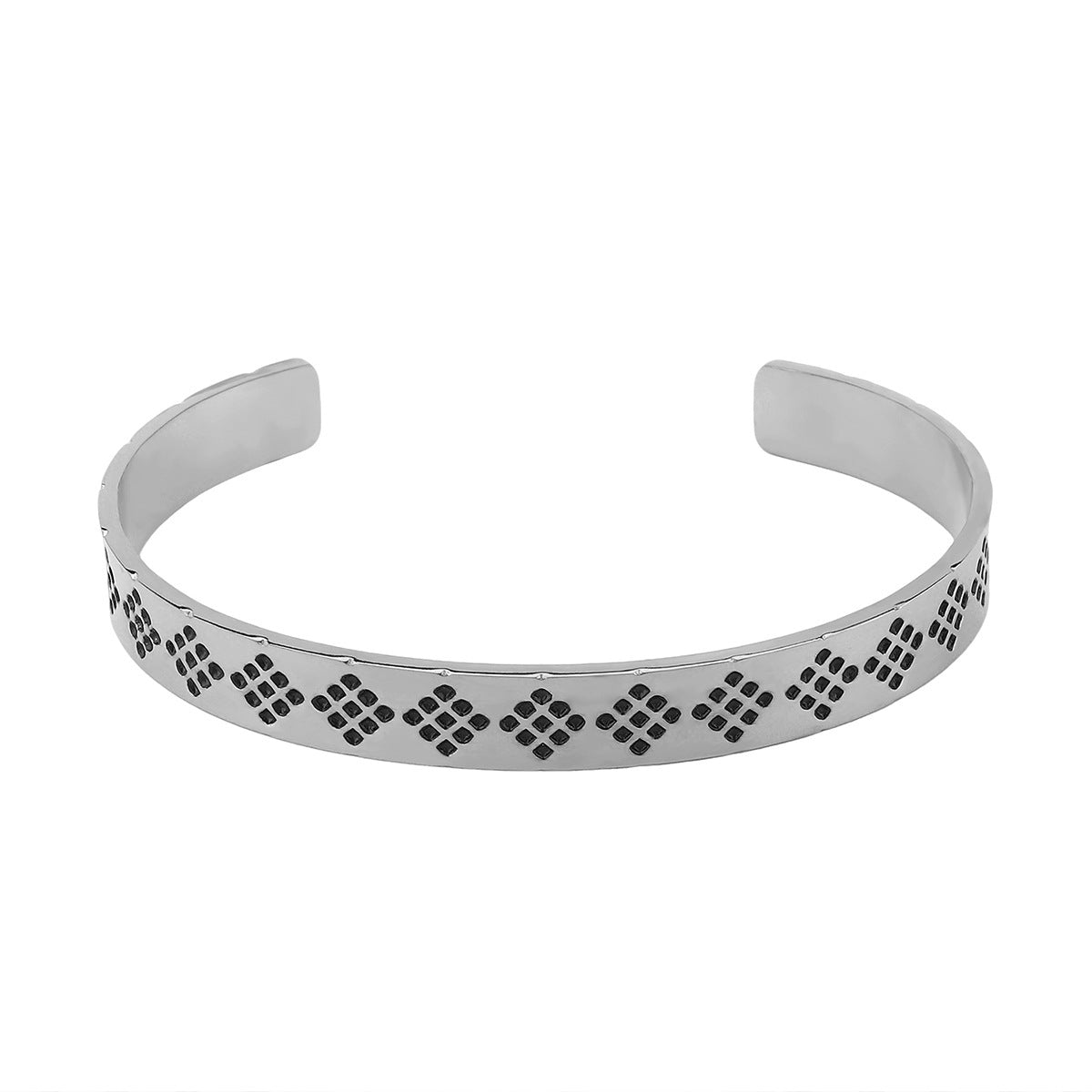Bracciale da donna minimalista geometrico in acciaio inossidabile smaltato con polsino aperto