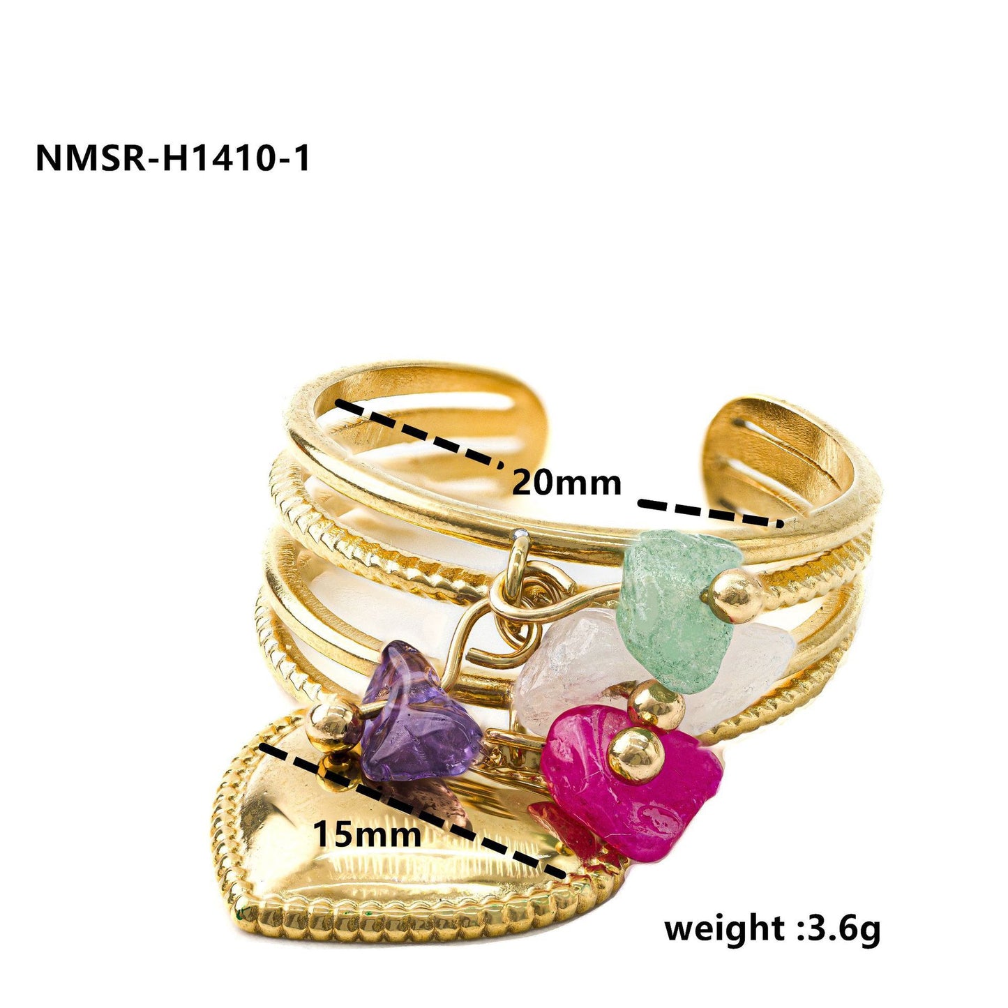 Anillo de Acero de Titanio con Forma de Corazón a la Moda y Acabado Galvanizado para Mujeres, Joyería Geométrica Minimalista