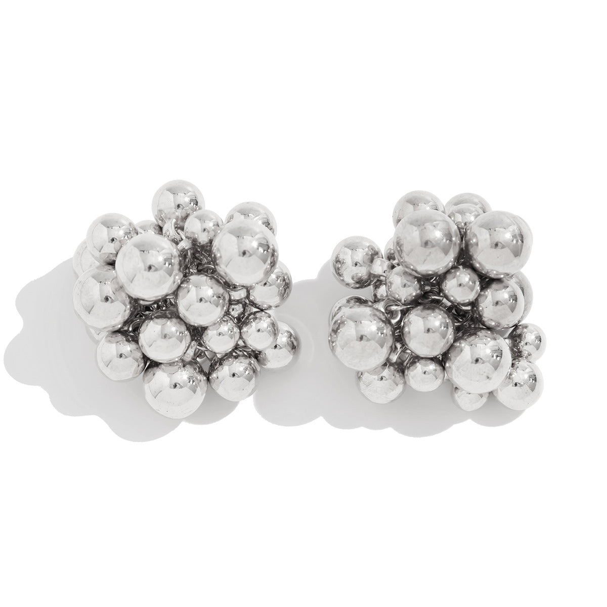Elegant Geometric Alloy Plated Beaded Earrings Set for Women