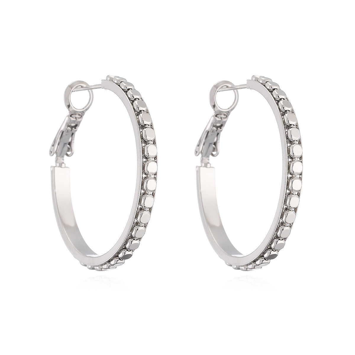 Minimalist Geometric Copper Hoop Earrings with Gold Plating for Women, Irregular Shape Fashion Ear Jewelry