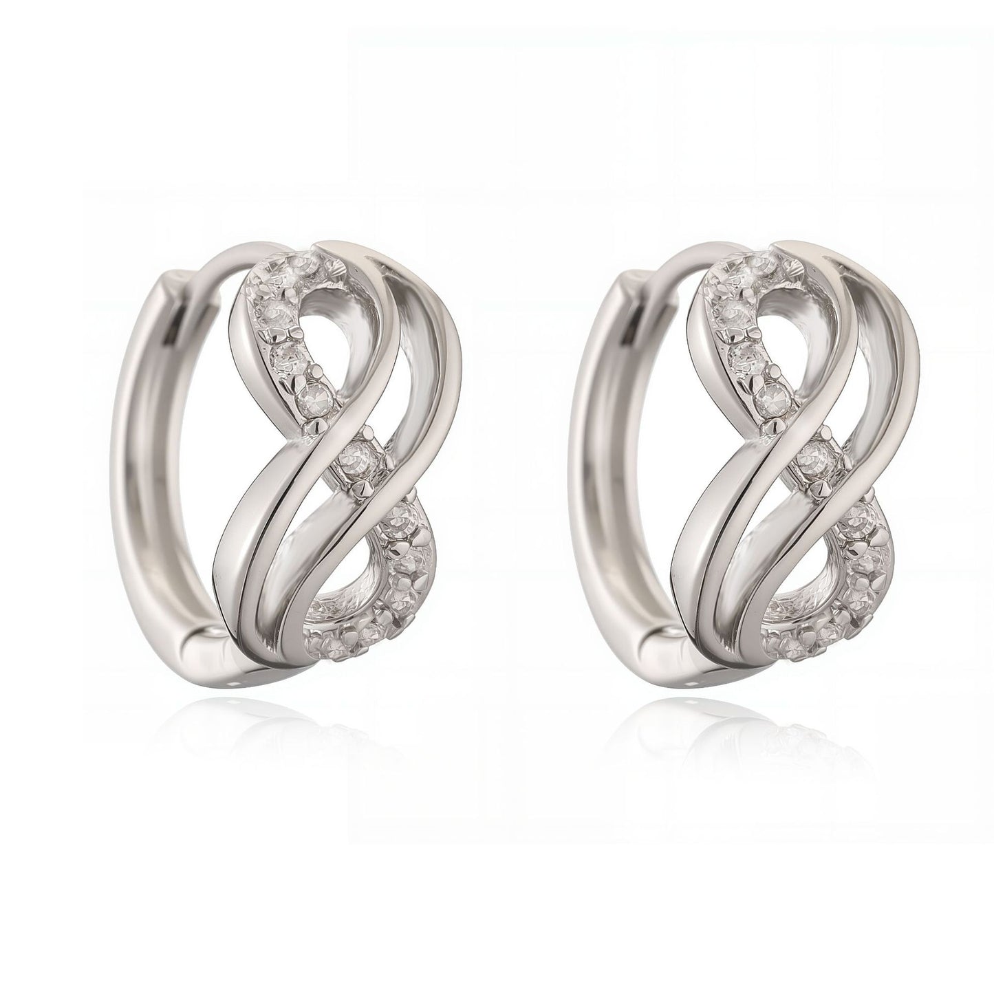 Orecchini a Cerchio Geometrici Minimalisti di Lusso da Donna in Ottone con Placcatura in Oro 18K e Zirconia Micro-Incastonata