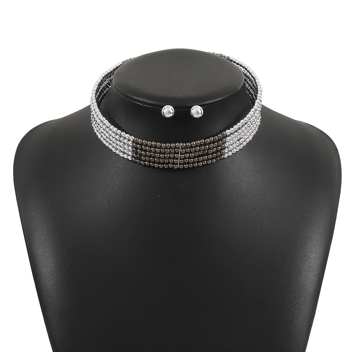 Minimalist Elegant Alloy Necklace Set with Simulated Pearl Accents for Women Featuring Pearl Chain and Round Design