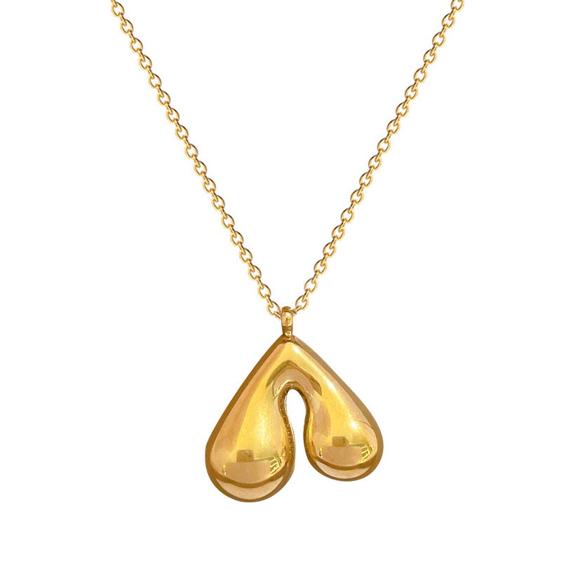 Collana con Pendente Geometrico Minimalista in Acciaio al Titanio Placcato Oro per Donna e Uomo