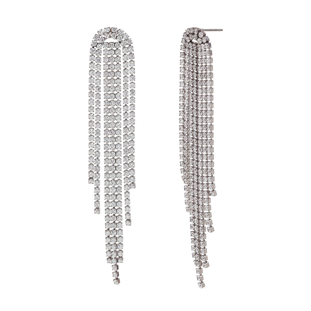 Fashionable Geometric Stainless Steel Earrings with 18K Gold Plating and Micro-Paved Zirconia for Women