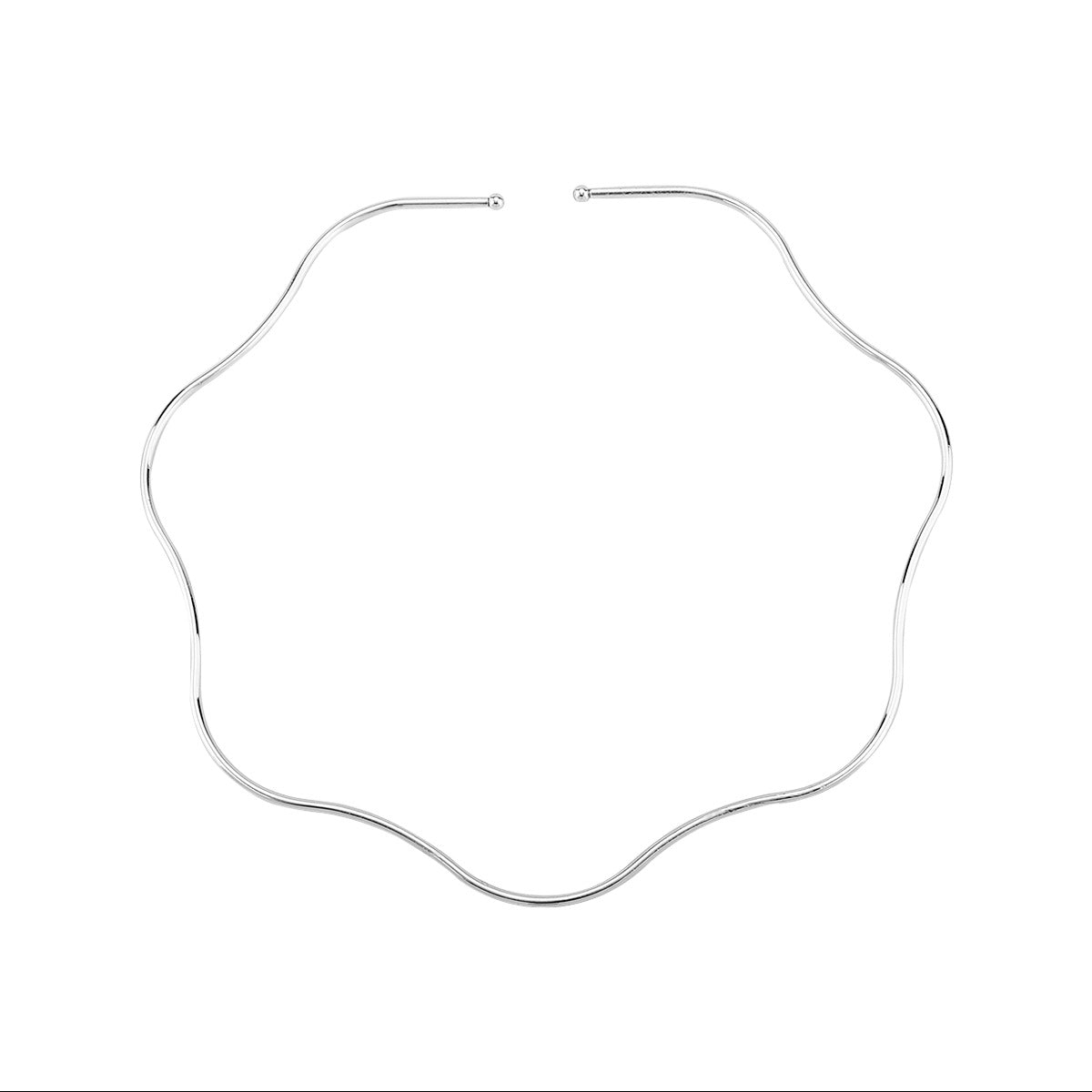 Collar Minimalista de Ola para Mujer y Hombre, Joyería Ajustable de Aleación con Diseño de Líneas Geométricas