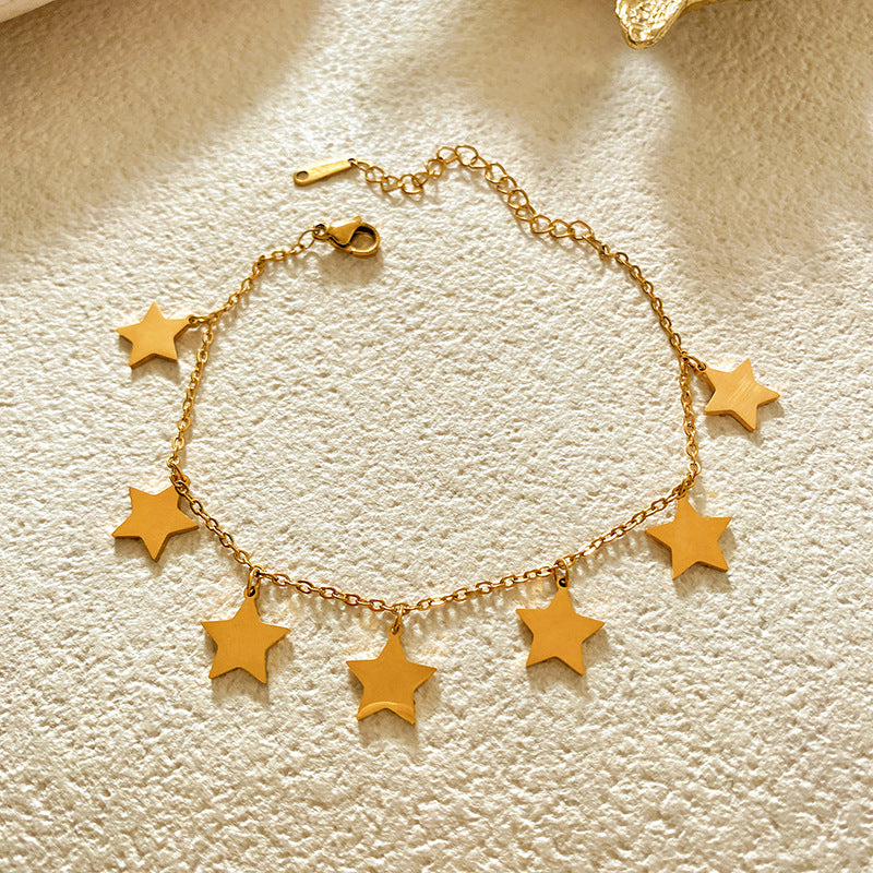 Gold Plated Titanium Steel Star Necklace