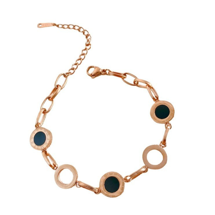 Minimalist Luxury Titanium Steel Plated Number Bracelet