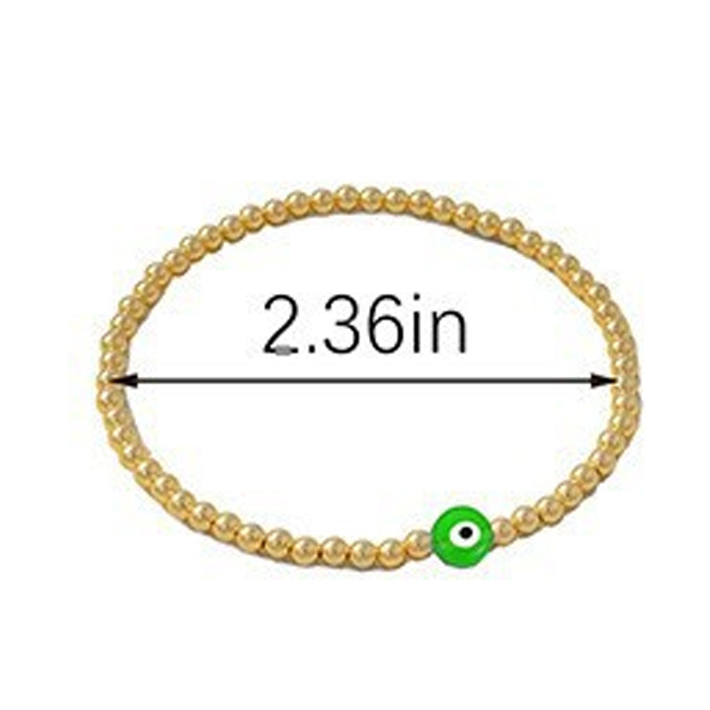 Bohemian Geometric Evil Eye Hematite Plated Bracelet Set for Women