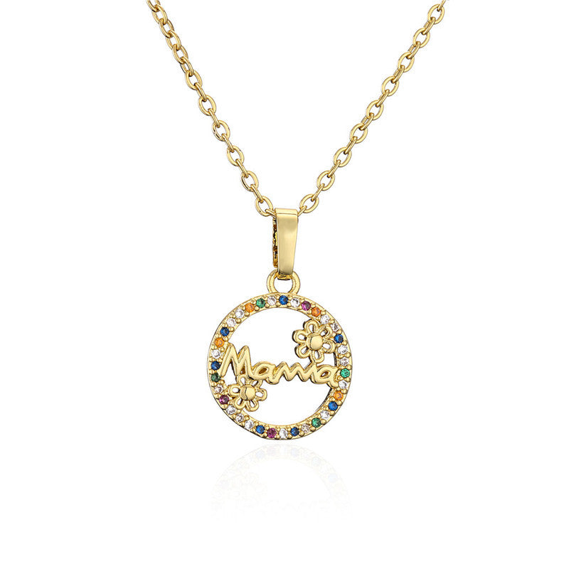 Geometric Gold Plated Brass Sunflower Pendant Necklace for Women