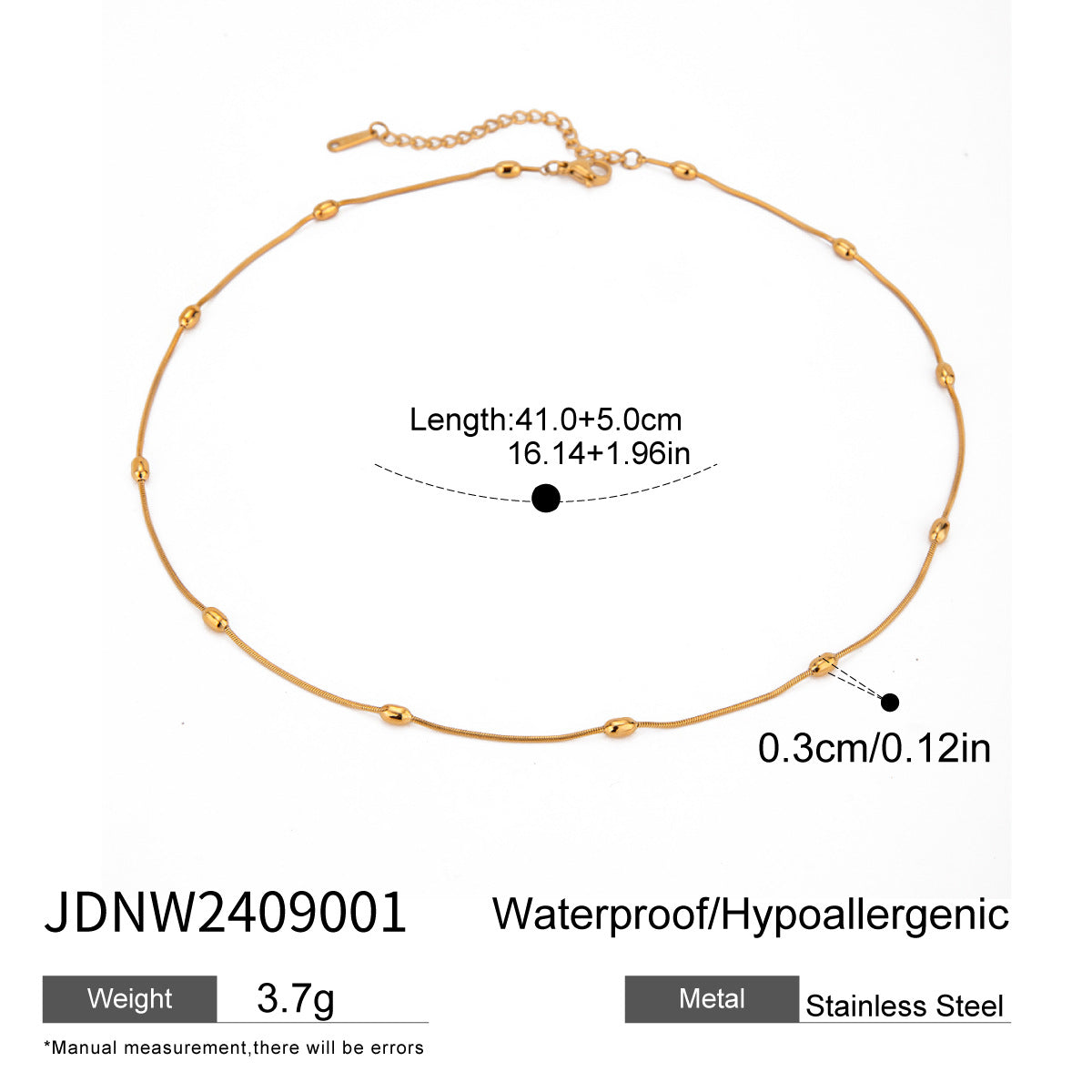 Minimalist Elegant 18K Gold Plated Geometric Fish Pendant Stainless Steel Necklace for Women