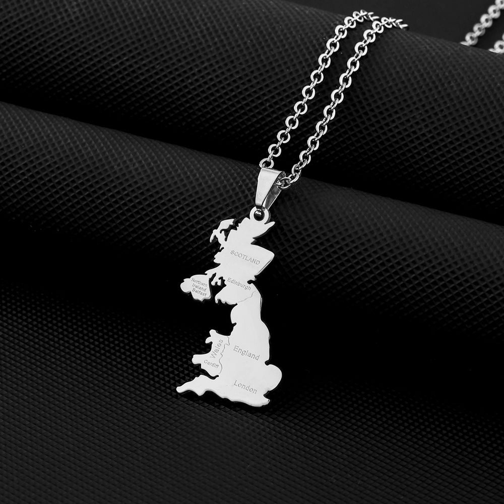 Collar Minimalista con Colgante Geométrico de Acero Inoxidable con Dije de Acero de Titanio y Acabado Bañado para Uso Unisex
