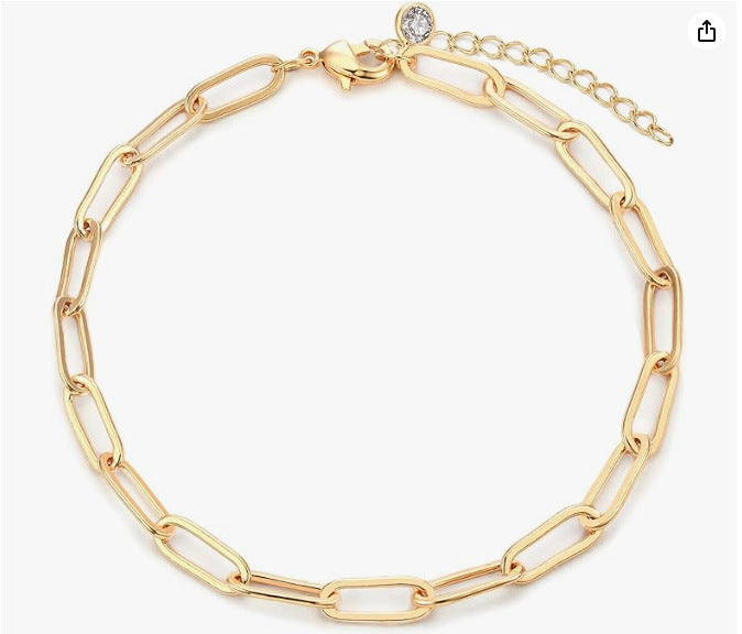 Minimalist Geometric Rhinestone Plated Alloy Bracelet