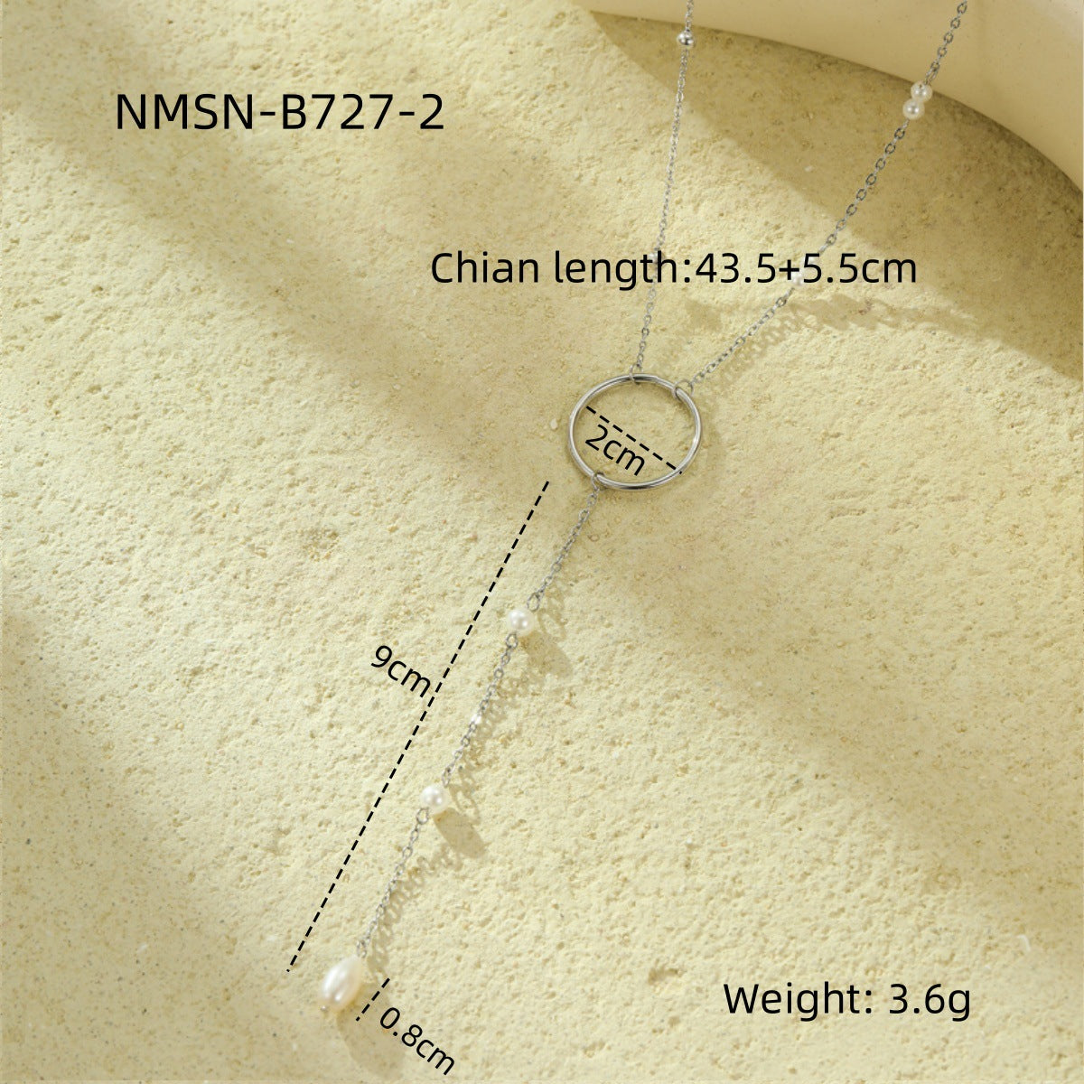 Elegante collar con colgante de perlas cultivadas de agua dulce y borlas largas de acero inoxidable con cadena ajustable para mujer