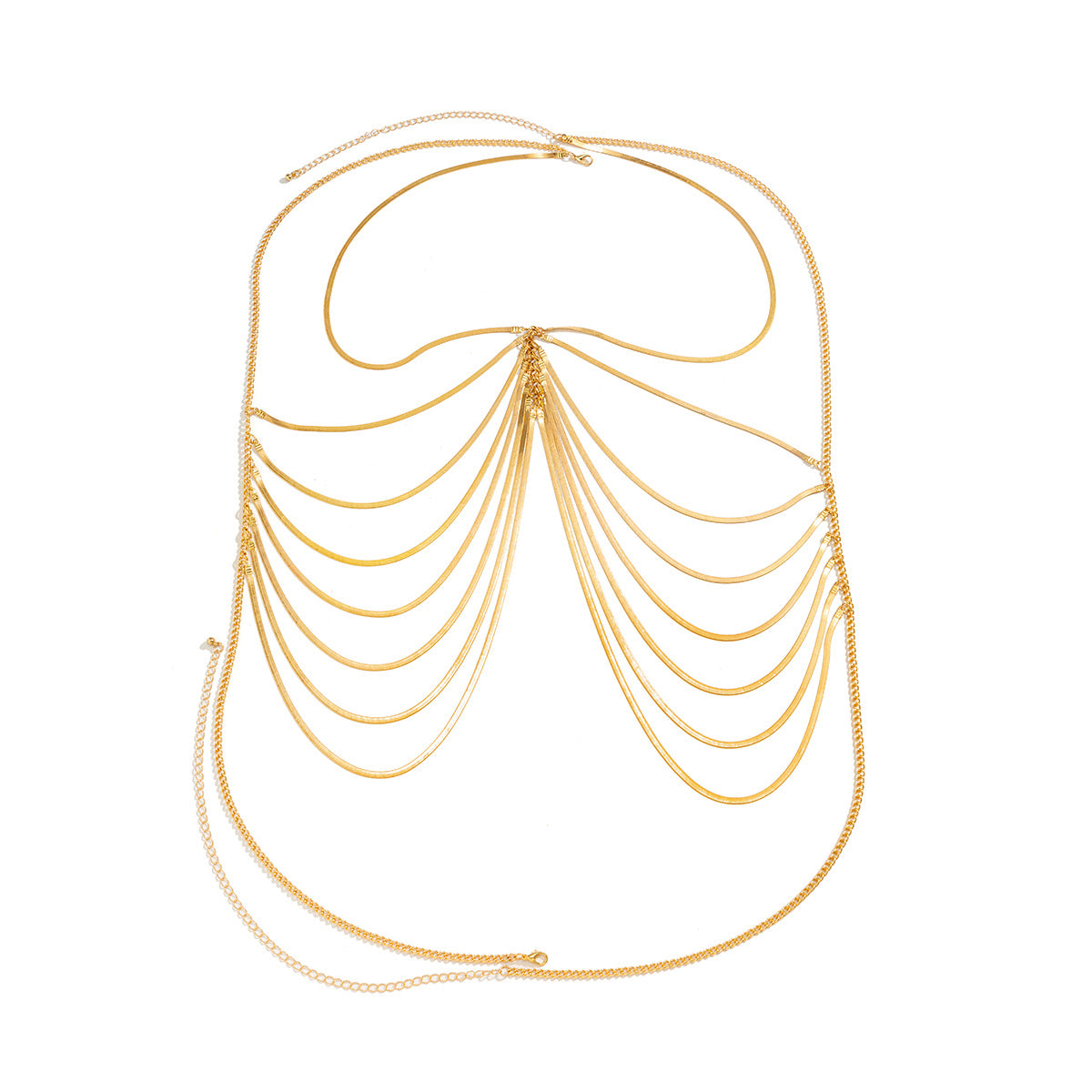 Casual Geometric Brass Body Chain for Women