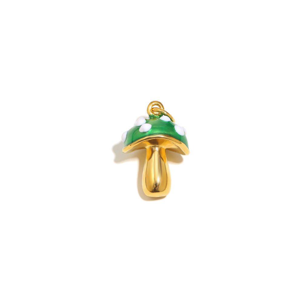 18K Gold Plated Stainless Steel Geometric Donut Charm Bar