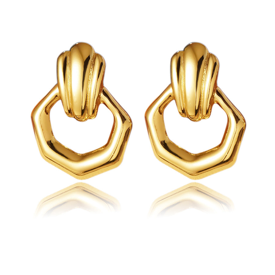 Orecchini da donna geometrici minimalisti ed eleganti in acciaio inossidabile