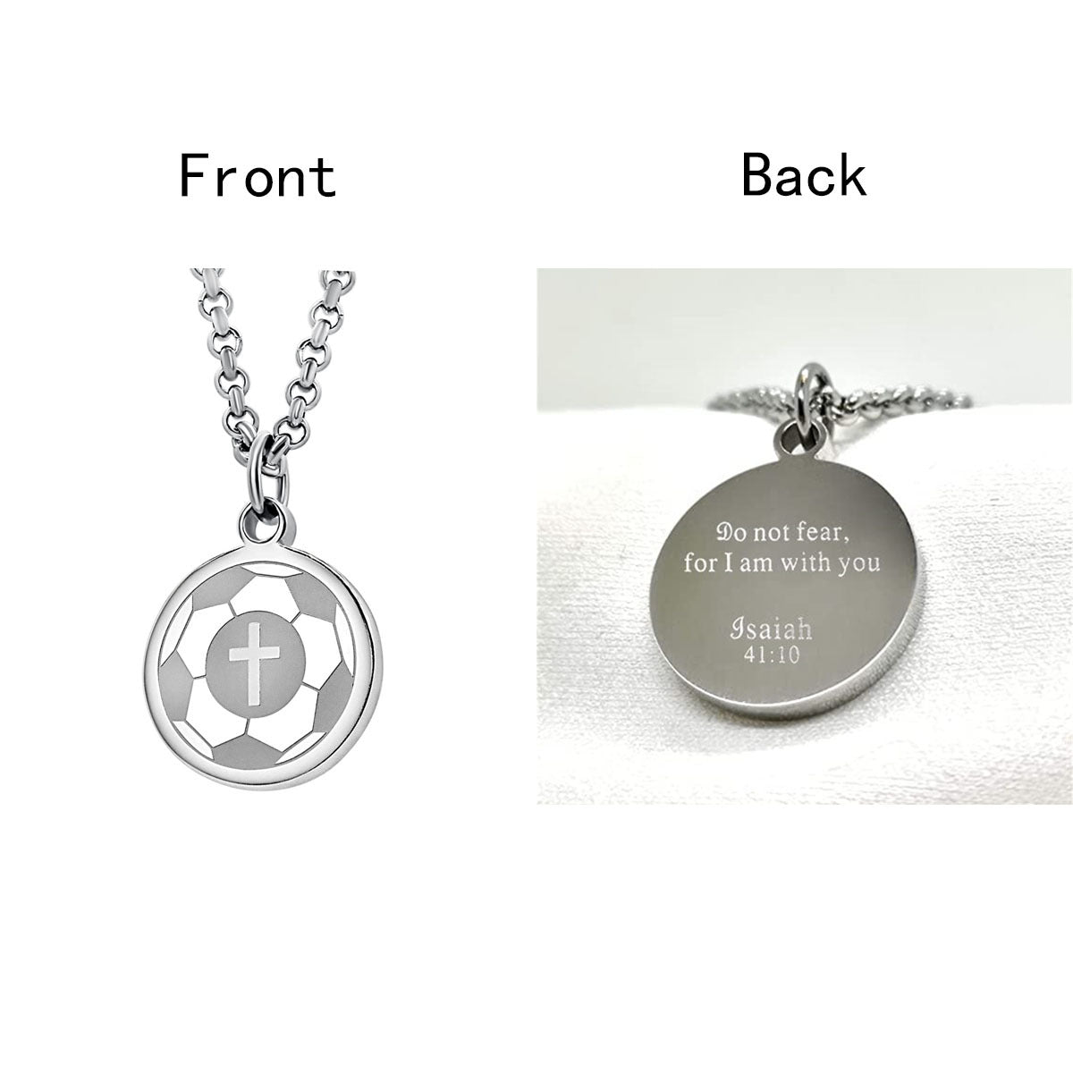Collana girocollo da donna con ciondolo rotondo geometrico minimalista in acciaio al titanio con finitura lucida e catena a O