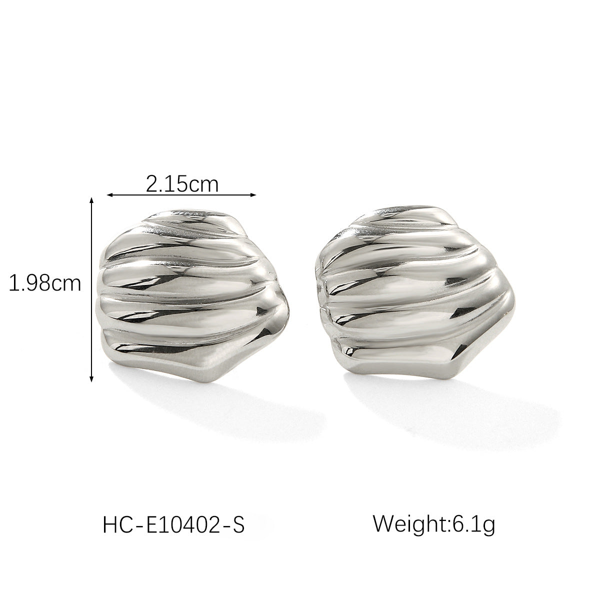 Minimalist Geometric Titanium Steel Stud Earrings with 18K Gold Plating and Rock Texture Finish for Women