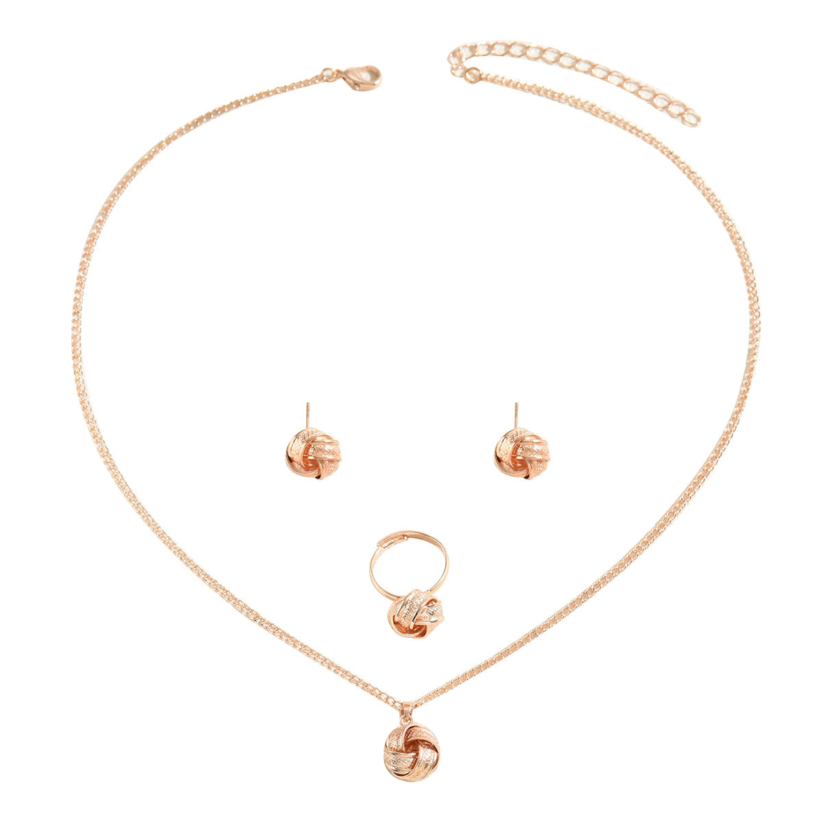 Conjunto de collar giratorio geométrico minimalista para mujer con colgante de aleación y acabado chapado