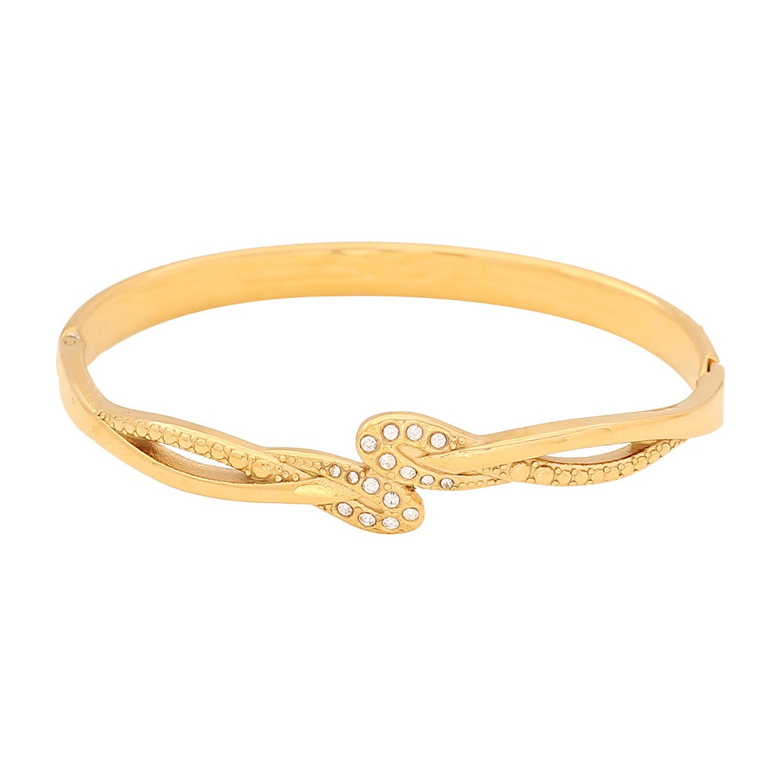 Bracciale minimalist in acciaio inossidabile con intarsio completo di strass per donna