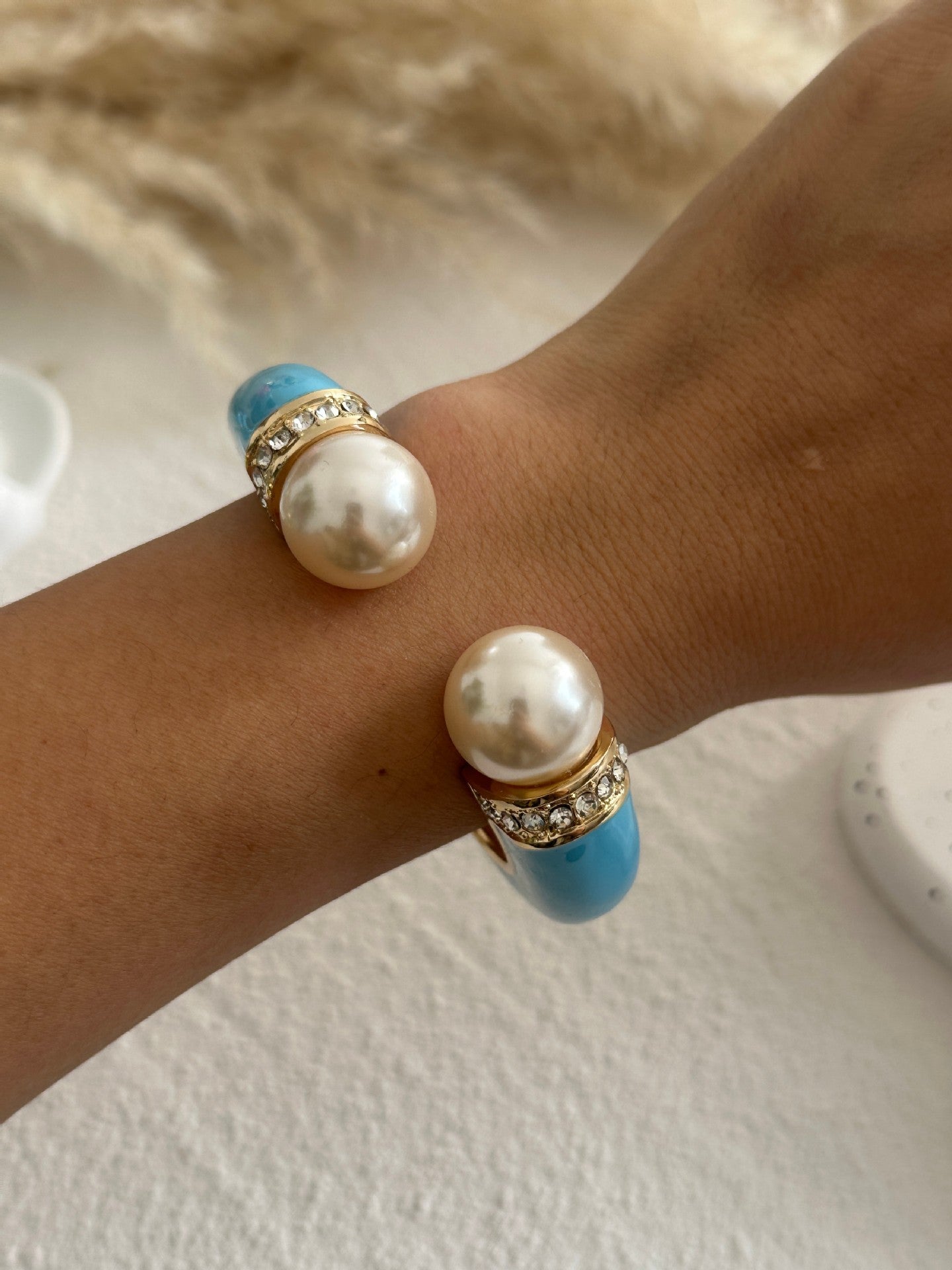 Exaggerated Vintage Round Geometric Drip Oil Plated Alloy Cuff Bracelet