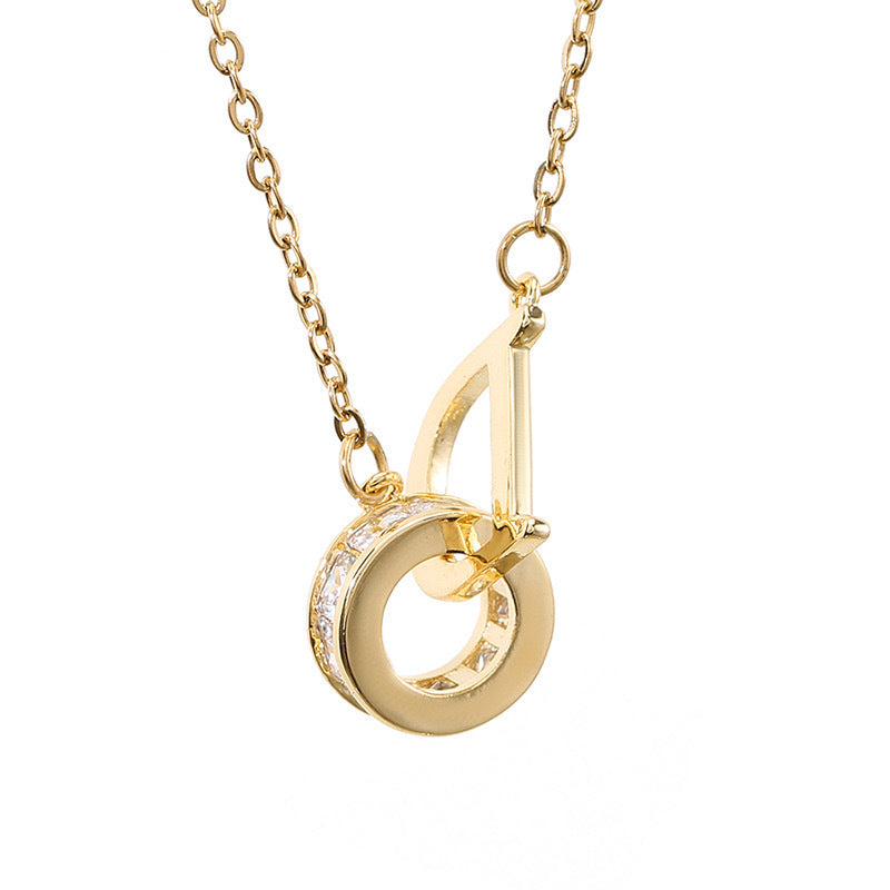 Collana da donna a doppio anello con iniziale DO minimalista, in acciaio al titanio placcato 18 carati, con strass intarsiati e catena a serpente, elegante gioiello per la clavicola
