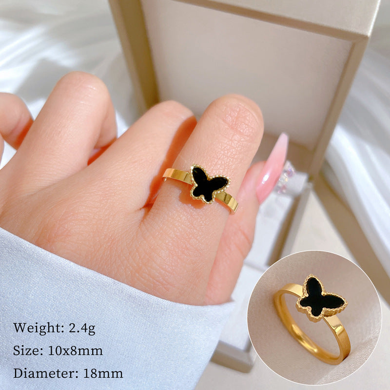 Minimalist Cool-Sweet Titanium Steel Crown Ring for Unisex