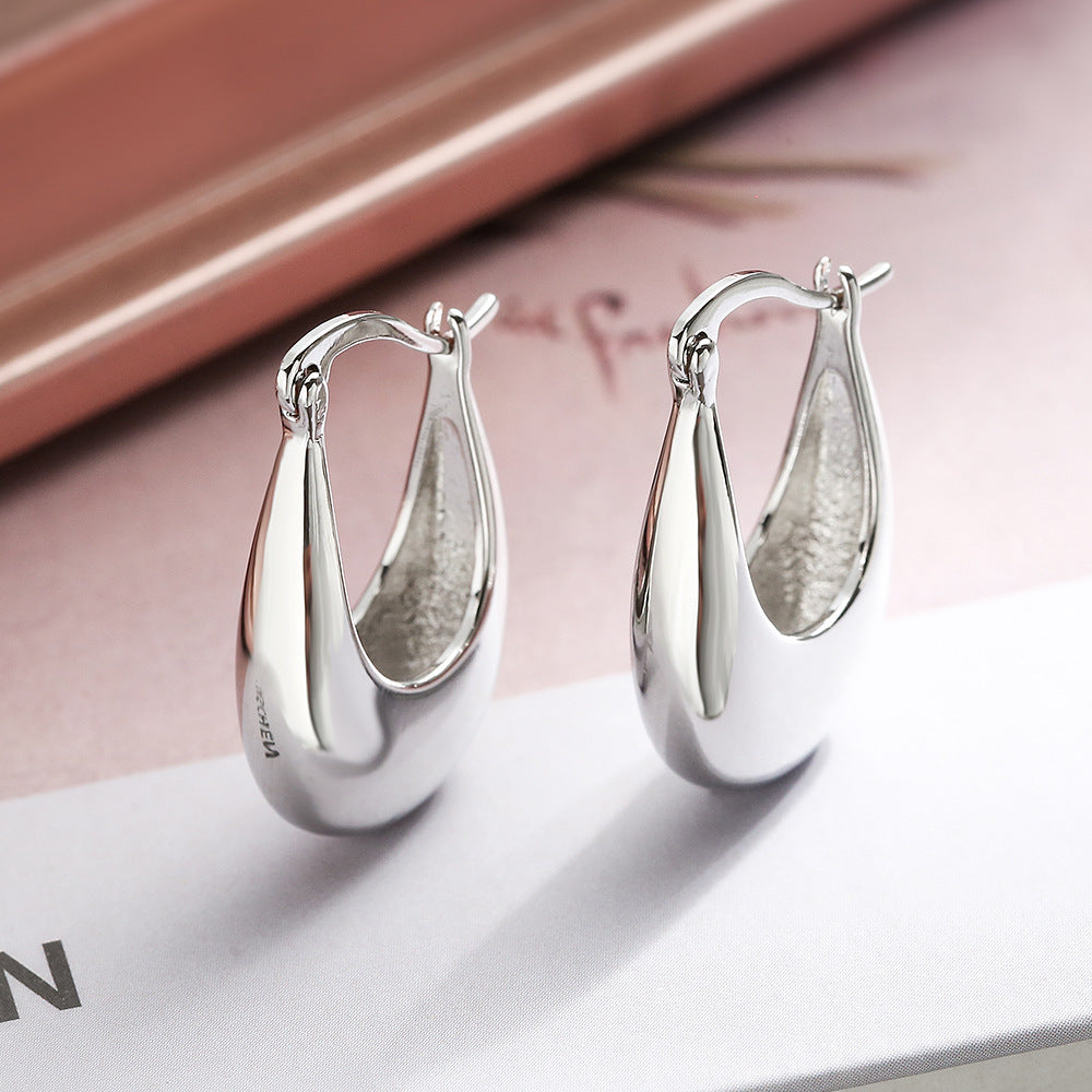 Orecchini da donna minimalisti geometrici irregolari in rame placcato oro