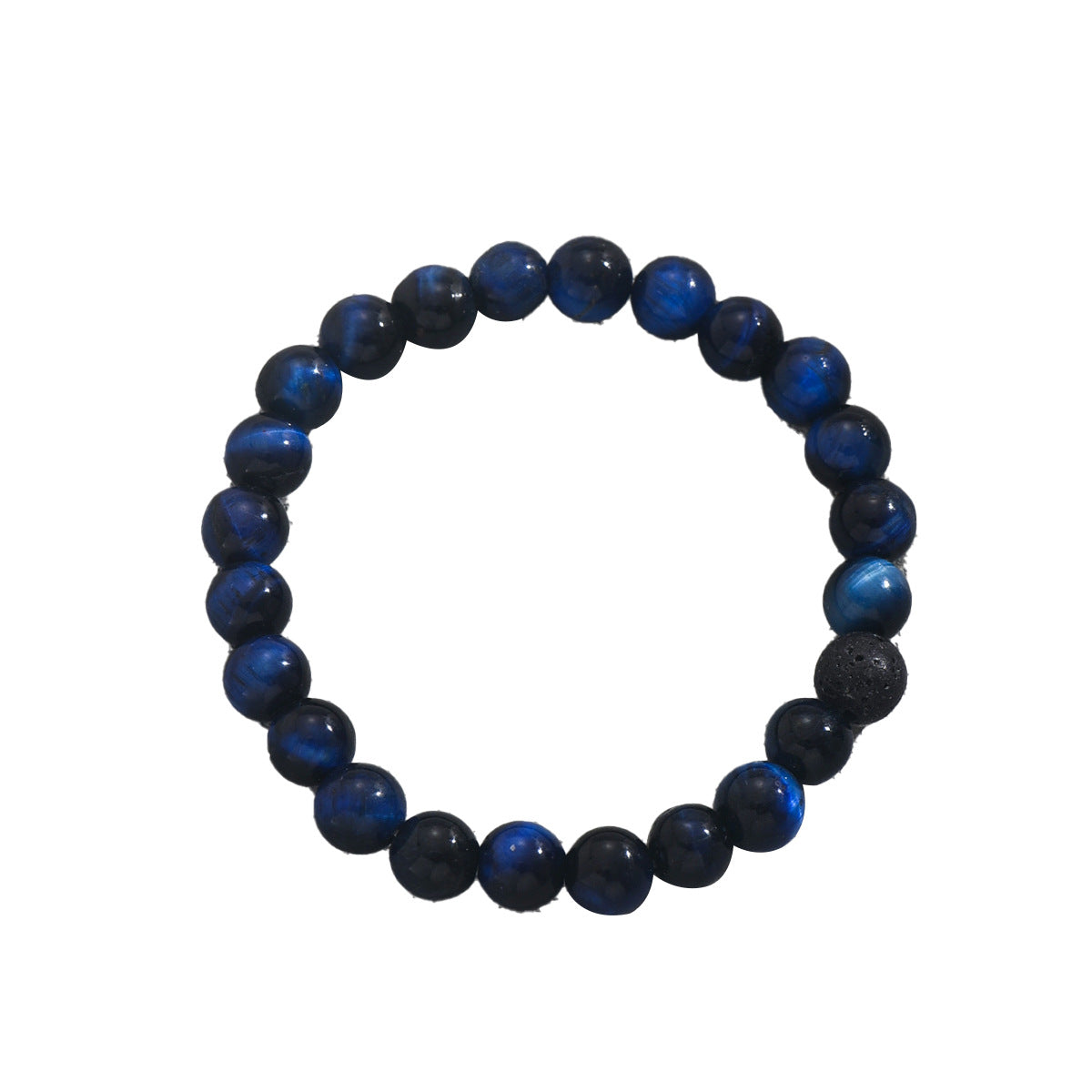 Bracciale con perline in pietra naturale a forma geometrica in stile vintage, fatto a mano, intrecciato, regolabile da donna