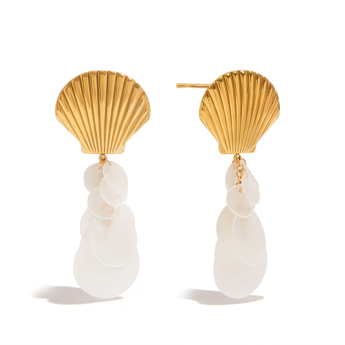 Minimalist Geometric Plated Stainless Steel Earrings for Women