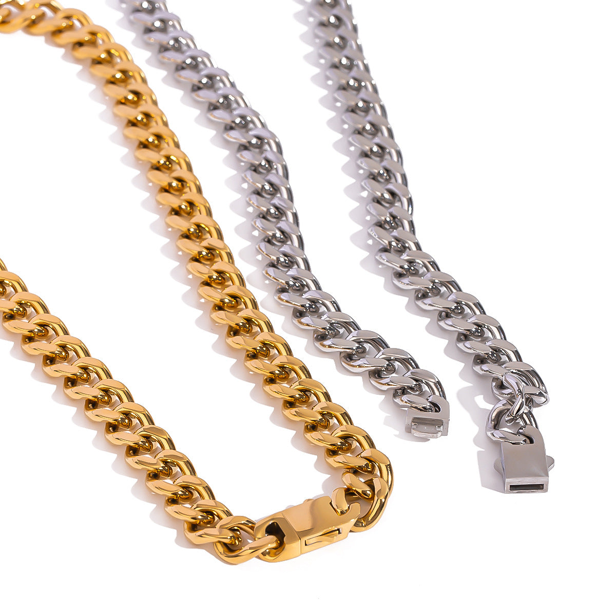 Collana a Catena in Acciaio Inossidabile Placcato Geometrico da Donna