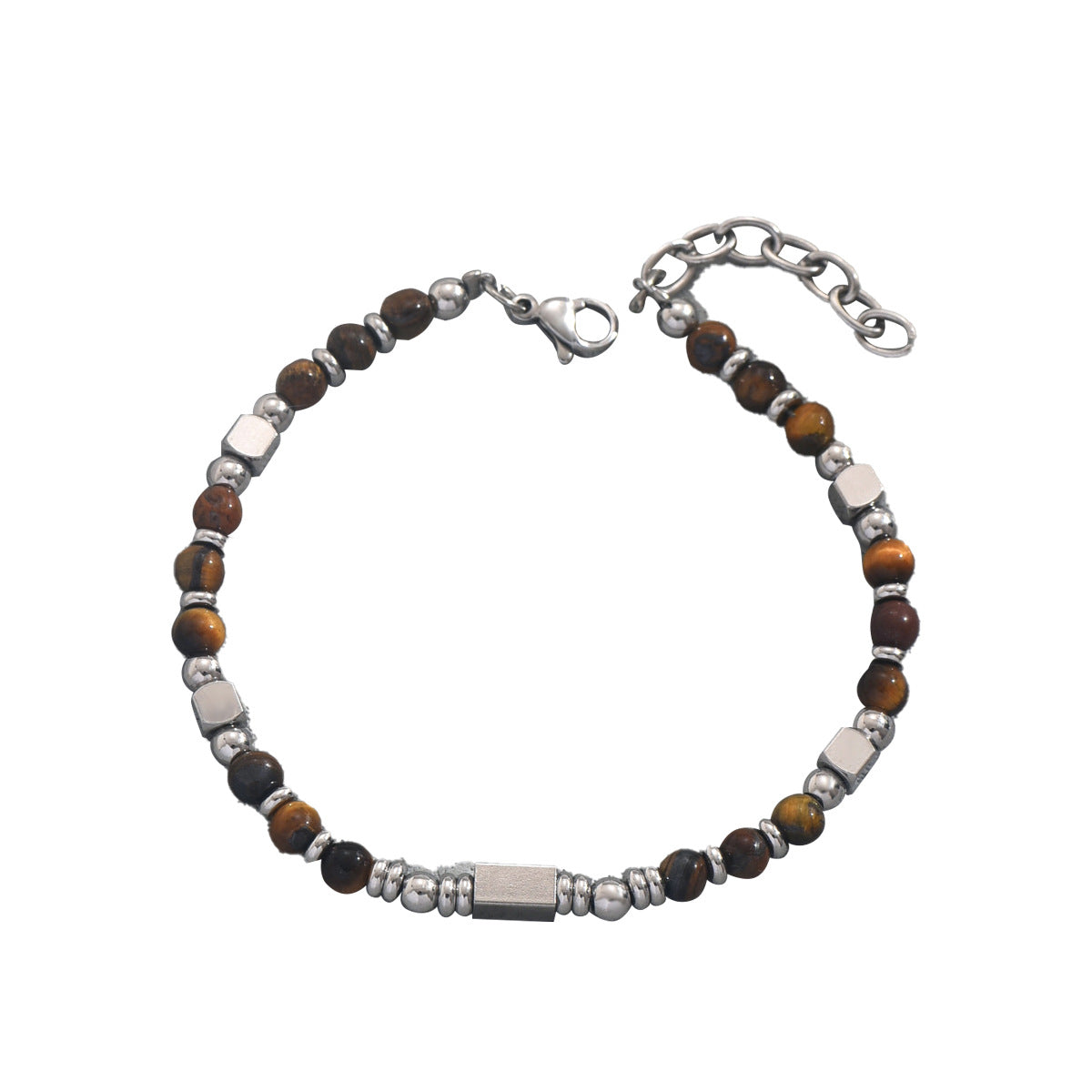 Pulsera de Cuentas Geométricas Estilo Vintage para Mujeres y Hombres Hecha de Piedra Natural Diseño Tejido a Mano Accesorio de Moda Unisex