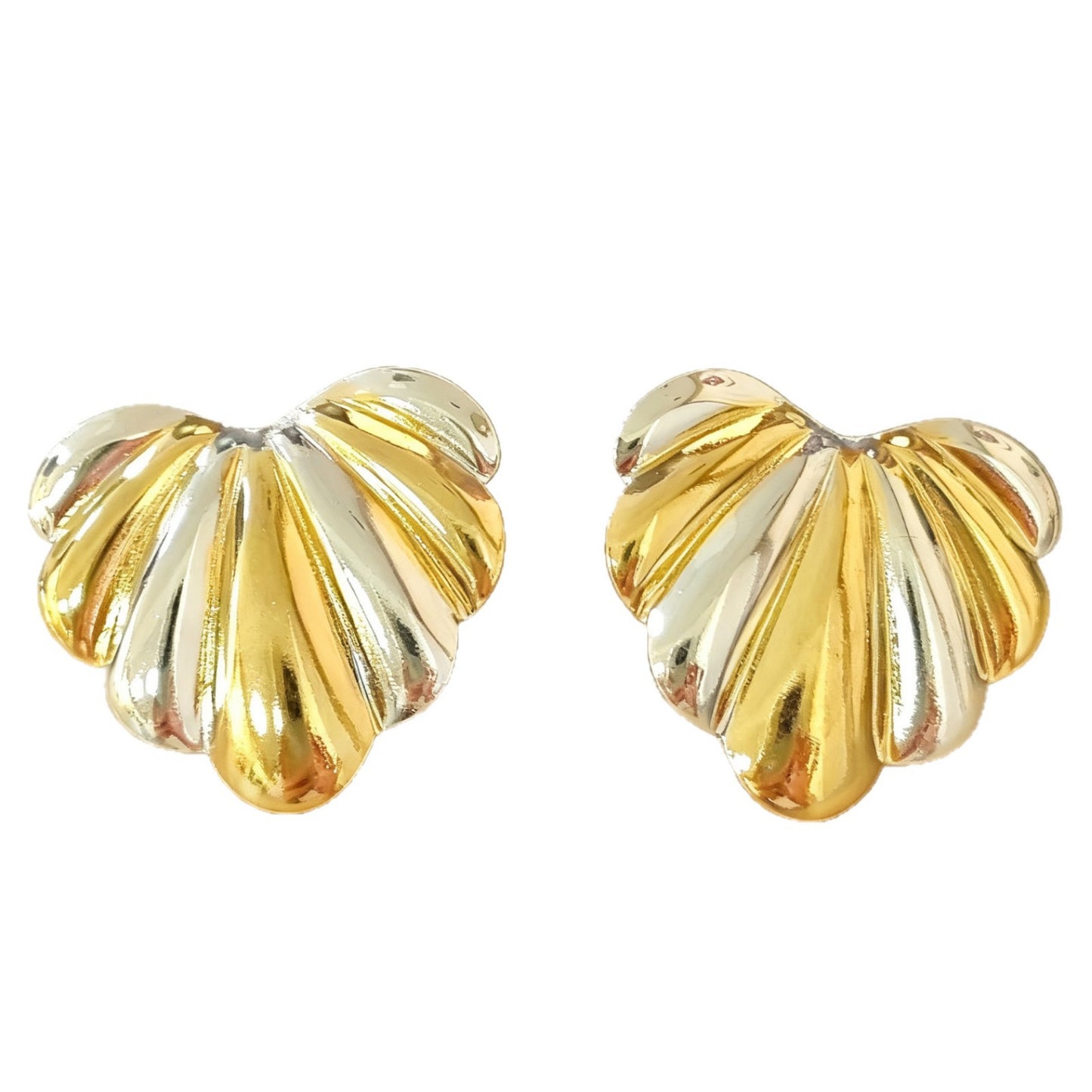 Eleganti orecchini in acciaio inossidabile placcato a forma di cuore da donna
