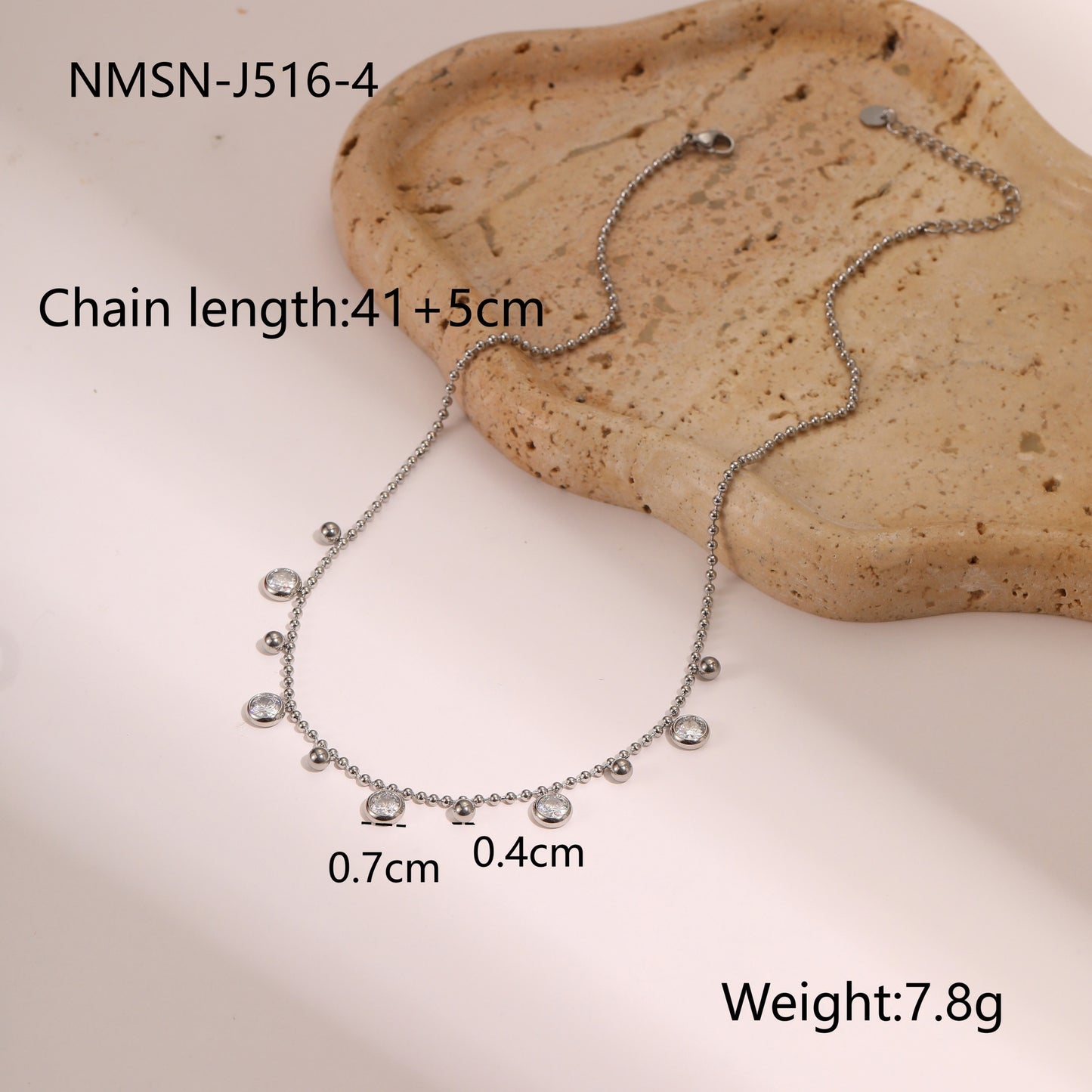 Collana con pendente geometrico in acciaio inossidabile placcato oro 18 carati e frange di zirconi da donna