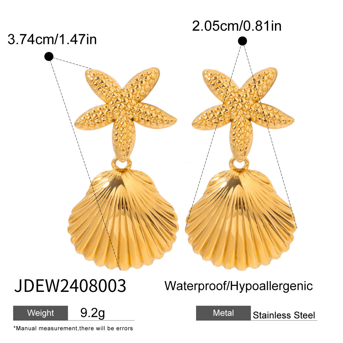 Pendientes Minimalistas Geométricos de Acero Inoxidable con Acabado Chapado para Mujer, Tachuelas de Lujo Ligeras