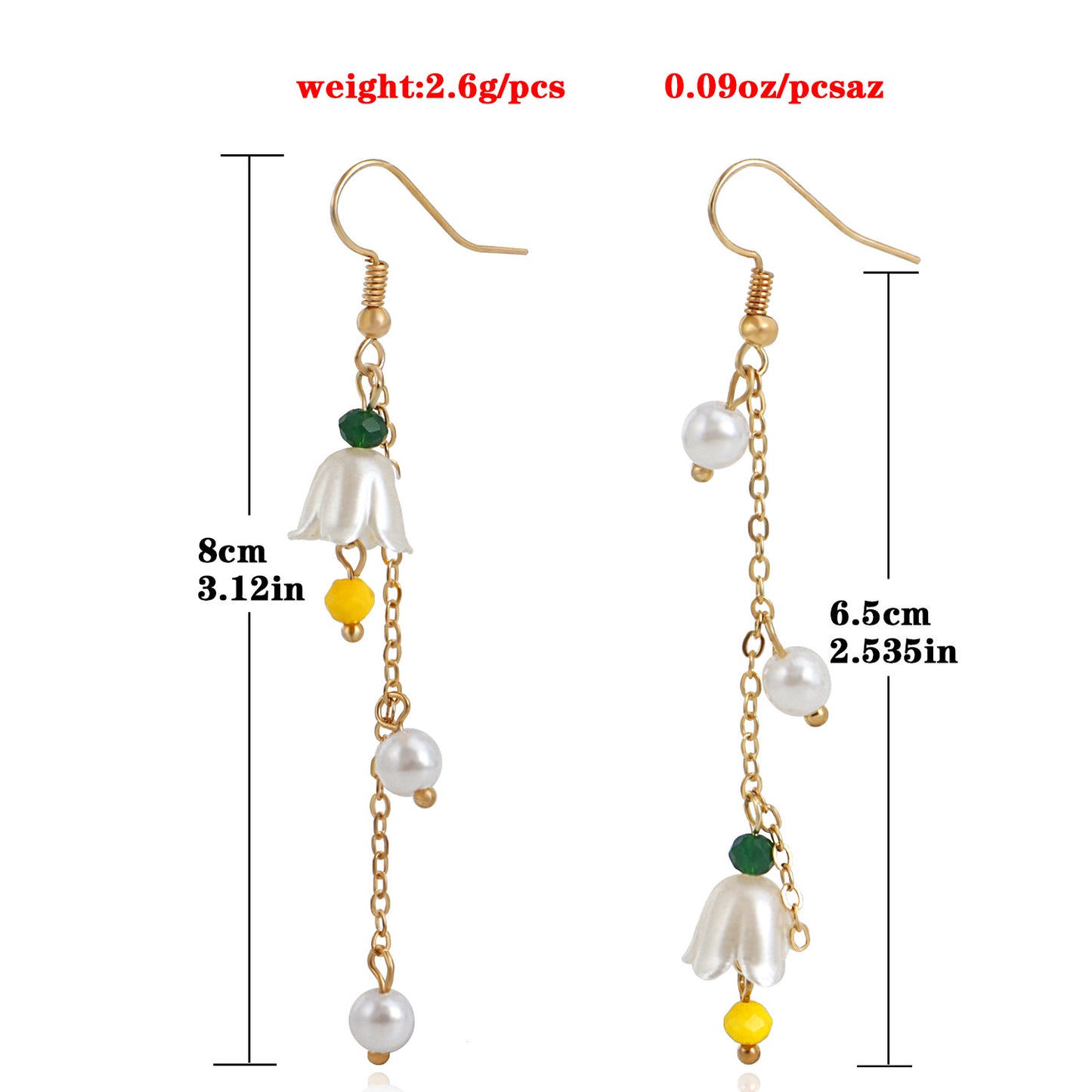 Minimalist Floral Bell-Shaped Alloy Earrings with Plated Finish for Women