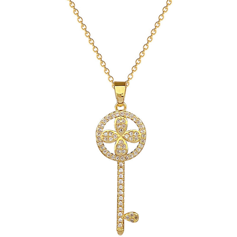 Collana di Lusso in Acciaio al Titanio con Intarsi di Strass Floreali per Donne e Uomini