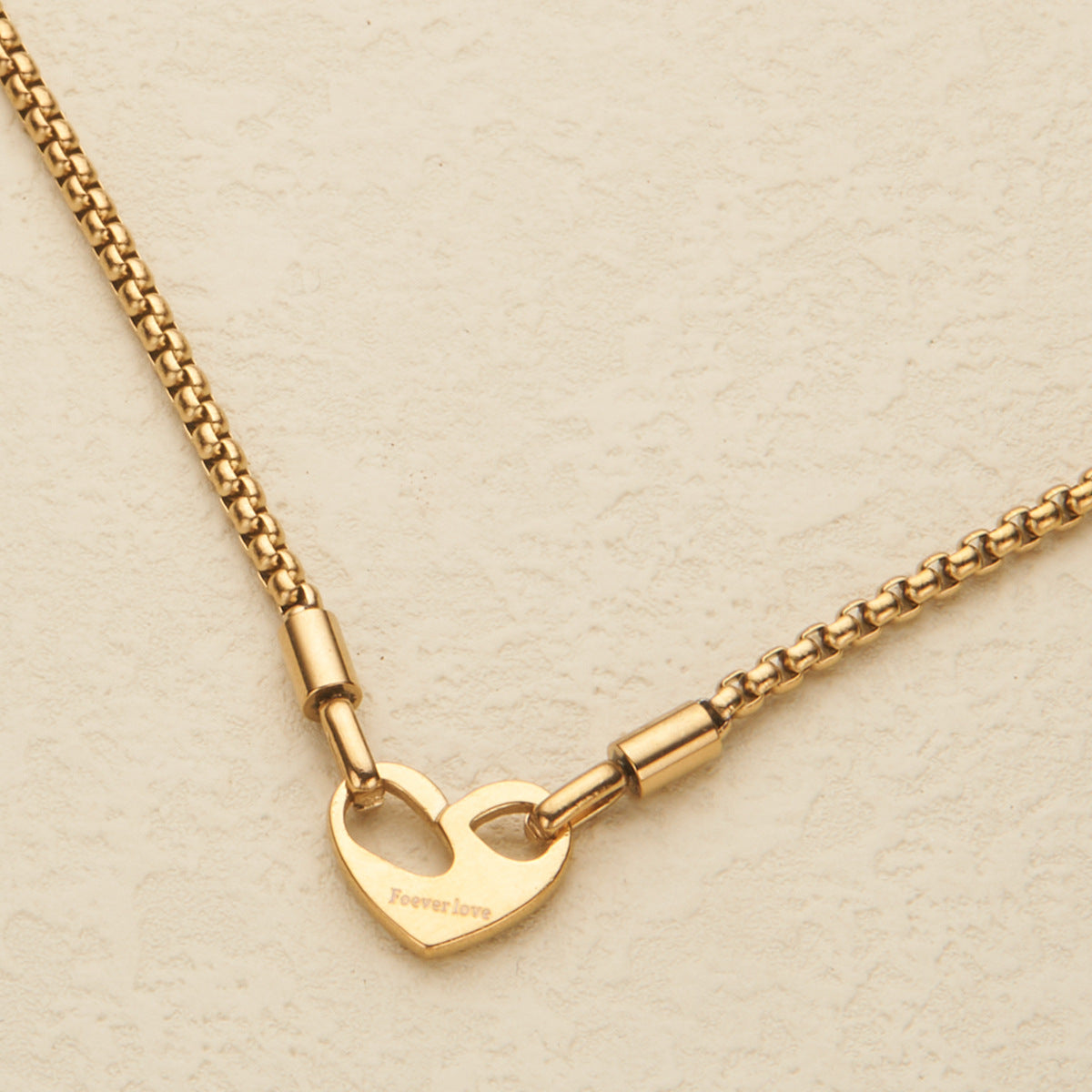 Minimalist Heart-Shaped Stainless Steel Pendant Necklace with Titanium Steel Inlay and Electroplated Finish for Unisex Valentine's Day