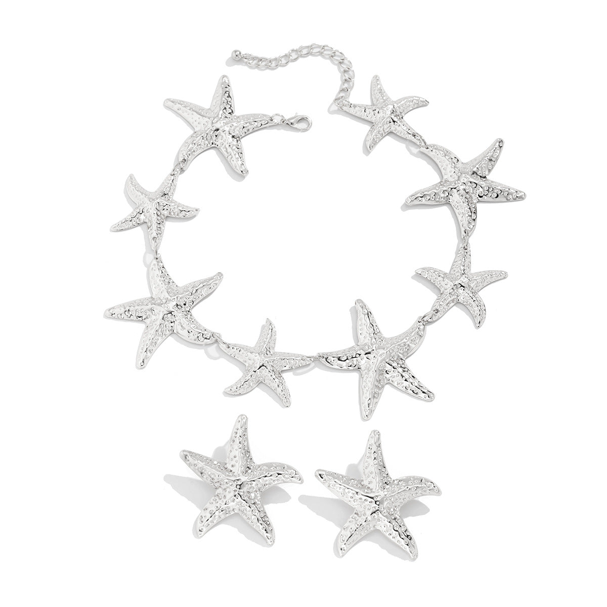 Fashion Plated Alloy Starfish Pendant Necklace for Women