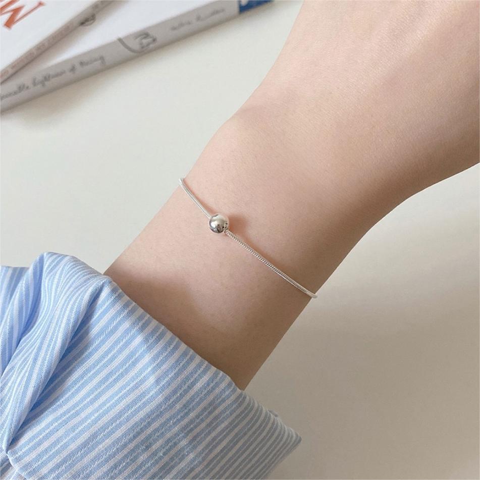 Pulsera Minimalista de Cadena de Serpiente Geométrica en Plata de Ley S925