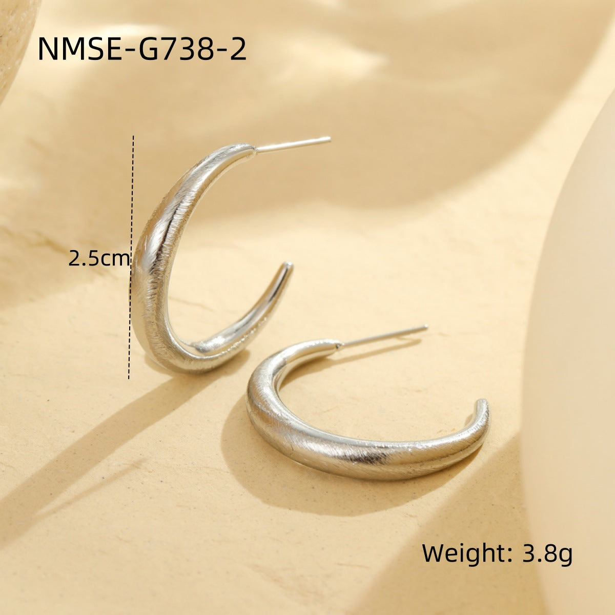 Aretes de acero inoxidable geométricos con acabado de baño para mujer, estilo vintage, para la oficina