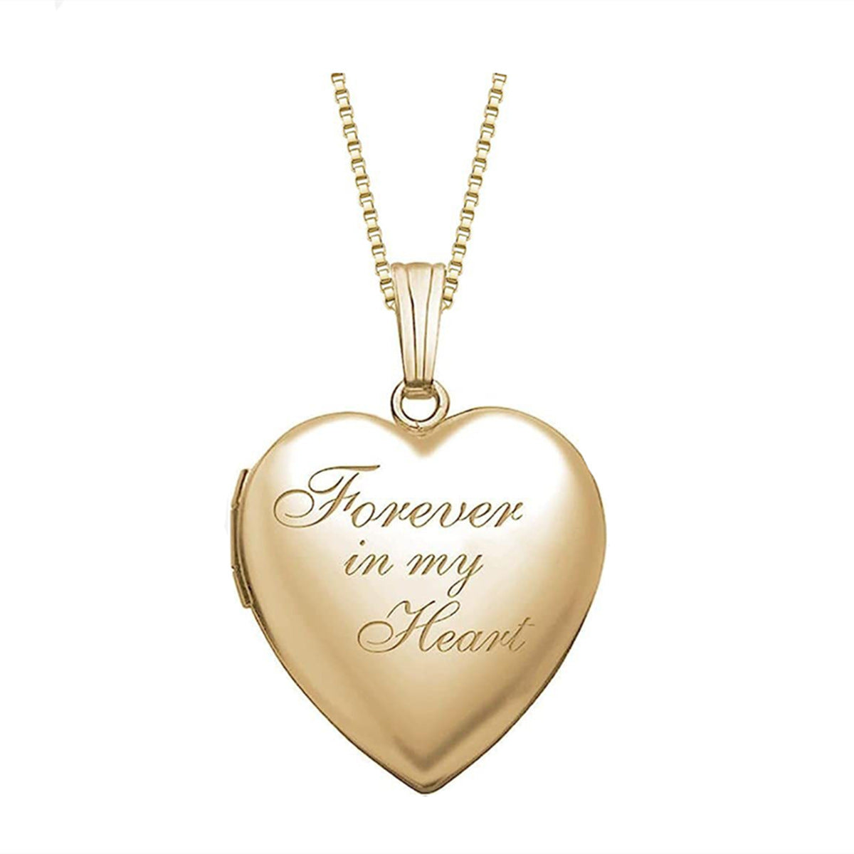 Minimalist Heart-Shaped Stainless Steel Pendant Necklace with Engraving and Openable Photo Frame, Silver Plated Titanium Steel Charm