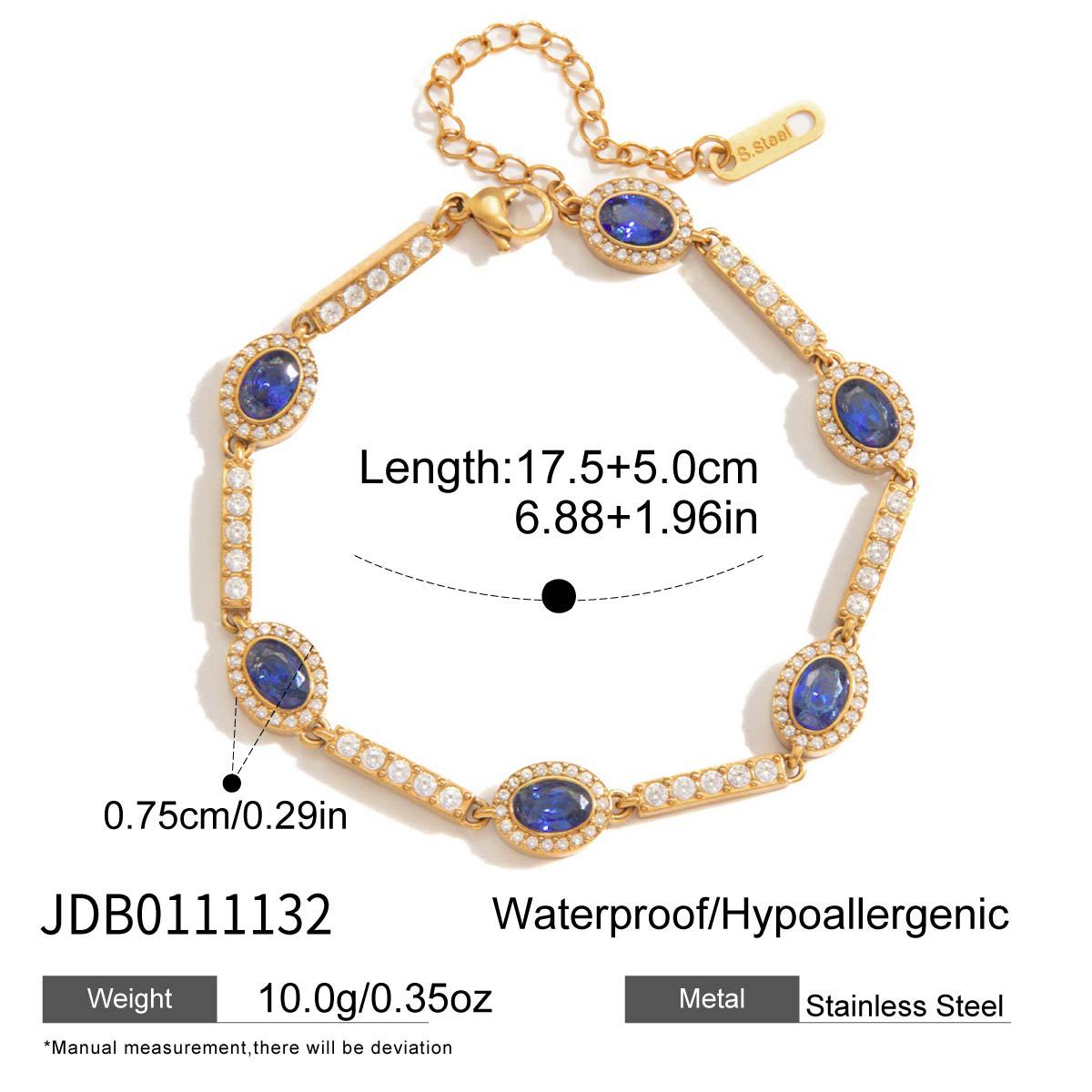 Elegant Minimalist Heart Geometric Stainless Steel Plated Cubic Zirconia Bracelet for Women