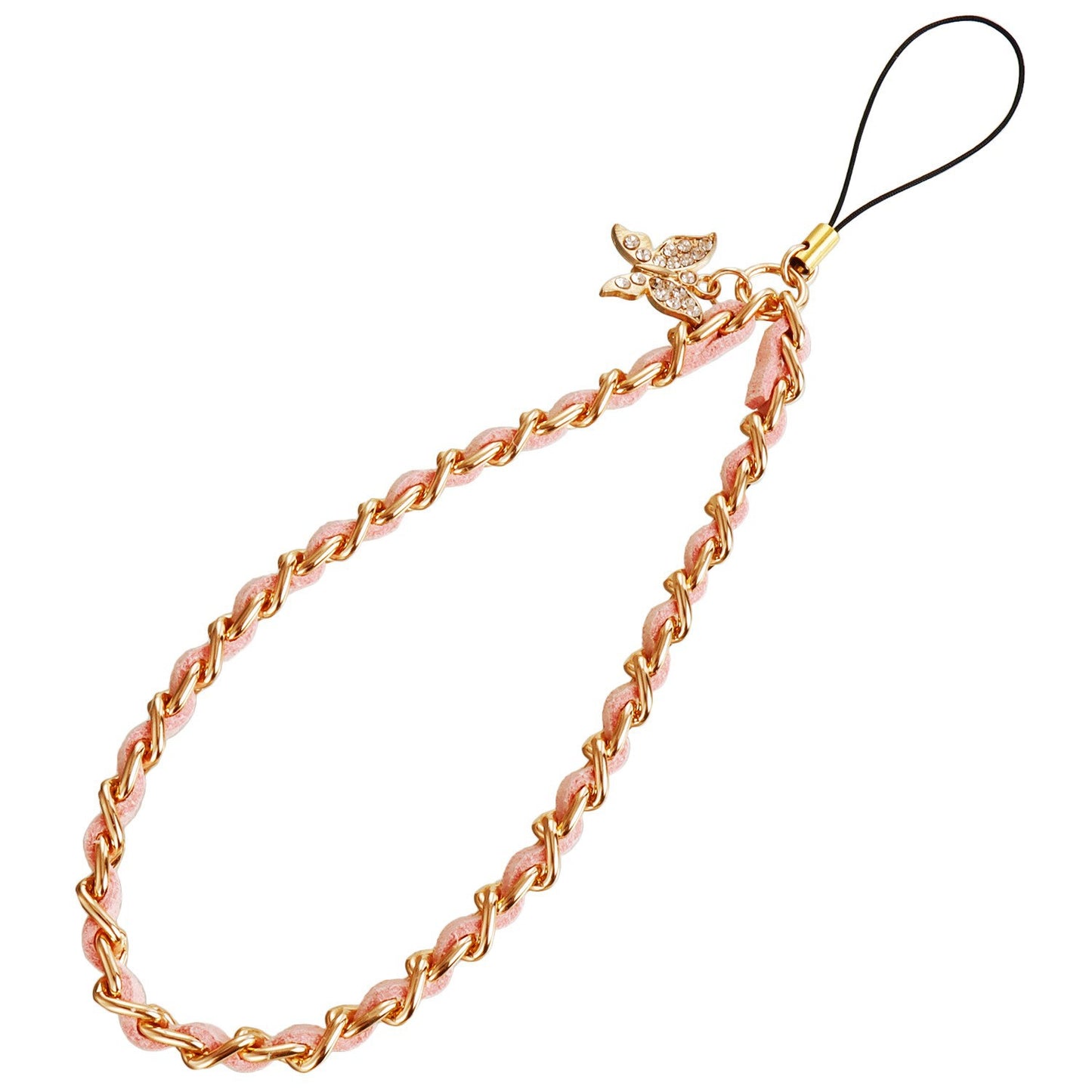 Minimalist Acrylic Heart Teardrop Plated Phone Chain Strap